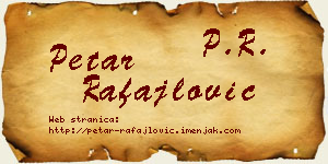 Petar Rafajlović vizit kartica